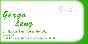 gergo lenz business card
